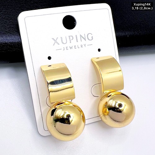 Сережки Xuping14К 10472 (2,8 см.)